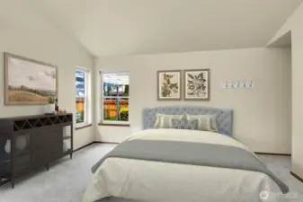 Primary Bedroom - Virtually Staged