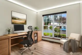 Guest Bedroom No. 1 - Currently is being used as a Den - Virtually Staged