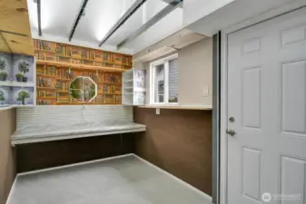 Interior of Outbuilding to use as a Den, Hobby Room or Storage!