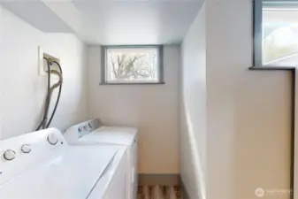 Basement unit laundry space