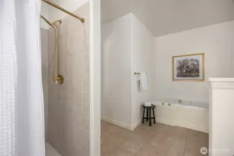 Primary bath with shower