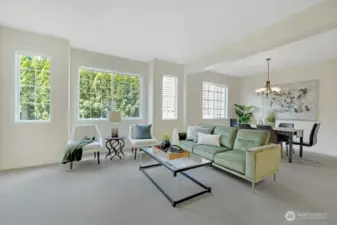 Formal living room with tons of natural light.