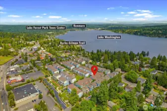 Looking North toward Kenmore and Bothell.