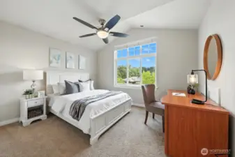 Large secondary bedrooms - upgrade to ceiling fans