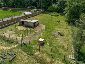 Aerial view of the back half of the property. So much space!