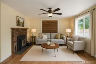 Virtually AI Staged Family Room
