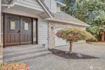 Stately double door entry