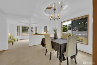Dining room is open to the kitchen & the living room