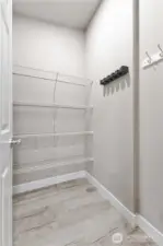 Spacious, walk-in pantry