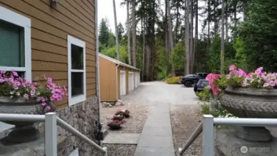 View from front porch/covered entry.