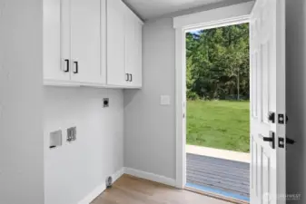 Utility Room w/ Cabinets for everyday storage needs