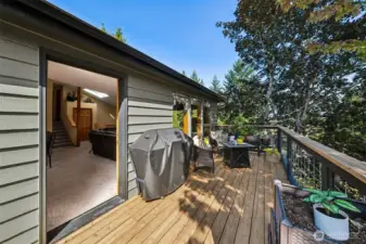 Easy access to the kitchen, dinning, and great room indoor spaces expands your living space to the outdoors.  New gutters were added just this spring.