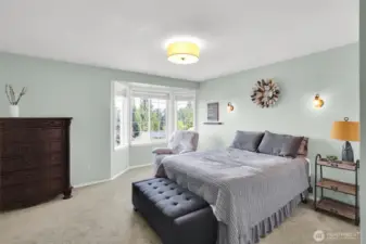 Tranquil primary bedroom designed for comfort.