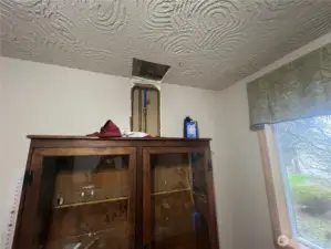 Damiage in the main floor office. maybe from the upper shower