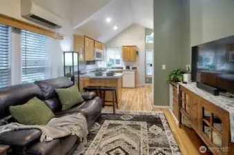 LIVING ROOM LOOKING INTO KITCHEN