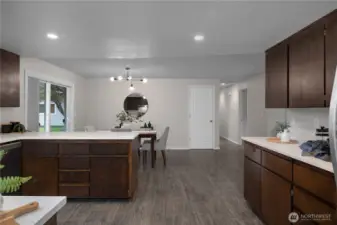 Kitchen and dining area
