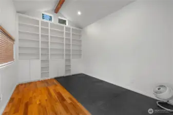 Interior of finished shed