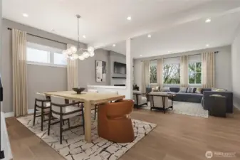 Actual dining room of lot 3, Darlington plan. Virtual staging.