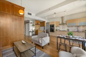 murphy bed with living room 1