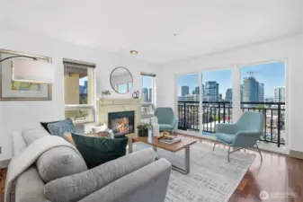Bright and airy, this generous living space blends comfort with style and west-facing light.