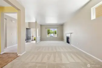 Looking back towards living room from dining space.