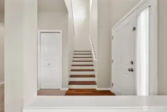 Upstairs are all the bedrooms.