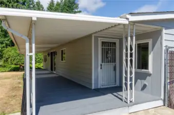 Front entrance is conveniently located just off the driveway.