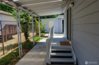 Back entry leads out to patio area.