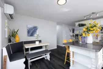 Kitchen featuring nook.