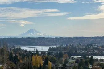 On a clear day, Mt. Rainier is right in your sightline!