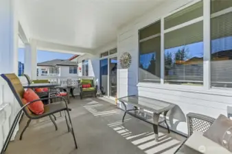 The spacious, south facing covered deck with sweeping territorial and big sky views is ideal for year-round BBQ’s, outdoor dining or just       relaxing on a summer afternoon.