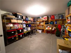 Downstairs storage room.