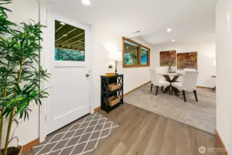 Family room opens to covered patio and magical backyard!