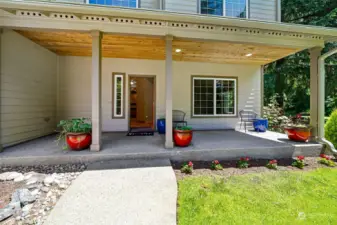 Inviting & spacious front porch welcome guests to your new home.