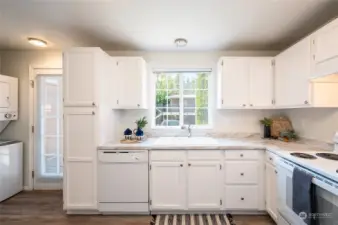 Ample Cabinet space and new sink!