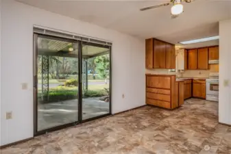 Family room off kitchen