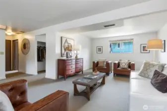 Spacious lower level living space
