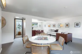 Bright and airy lower level living space