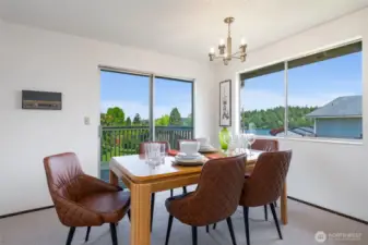 Dining Room and slider to the deck