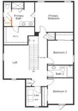Plan 1870 Floor 2 showing structural & interior options
