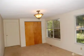 Owner/Seller added a closet to front room to serve as a guest room/office.