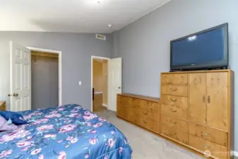 Primary bedroom at South end of home.