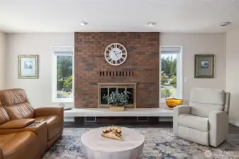 Cozy fireplace