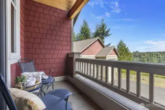 Step out to the balcony from either the great room or the bedroom and take in the views