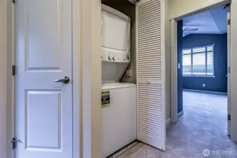 Laundry is conveniently located on the bedroom floor.