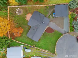 Fully fenced, corner lot on a cul-de-sac with no neighbors behind you!