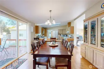 dining room with built in china hutch