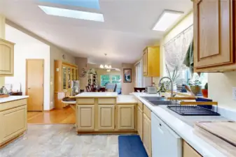 kitchen with eat in area