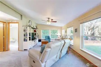 bonus room with beautiful backyard views