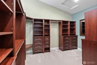 Primary closet walk-in closet.